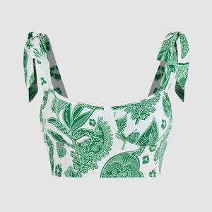 Green Patterned Women's Top